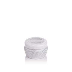 Capri Blue Volcano mini tin candle in white 3 oz jar