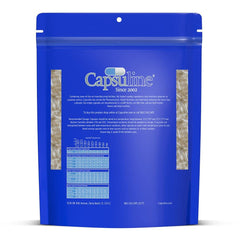 Close-up of Capsuline Size 2 clear empty gelatin capsule