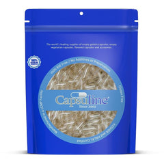 Capsuline Size 2 clear empty gelatin capsules, 1000-count