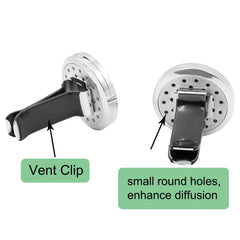 Vent clip attached to car air vent