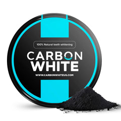 CARBON WHITE 30g jar with activated coconut charcoal whitening powder