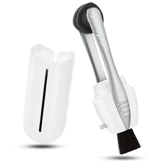 Peeps Eyeglass Lens Cleaner Injected White - front view