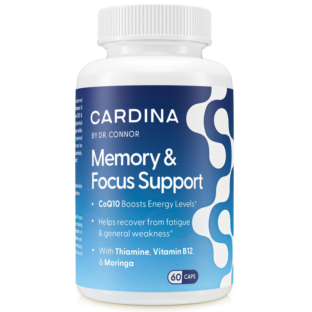 Cardina B12 vitamins bottle labeled for brain health