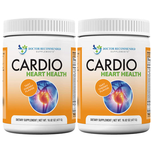 Cardio Heart Health Powder Tart Cherry flavor front view with Pack of 2.