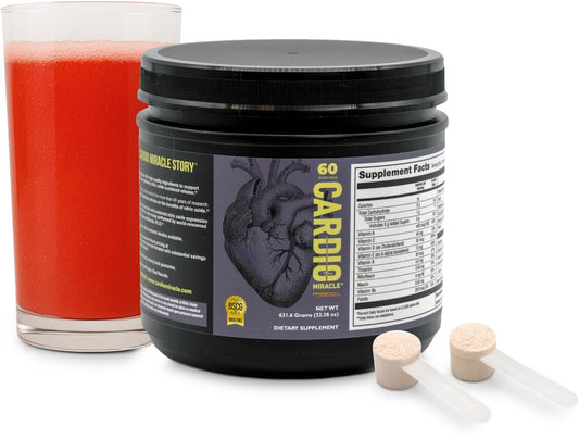 Cardio Miracle nitric oxide supplement bottle and label