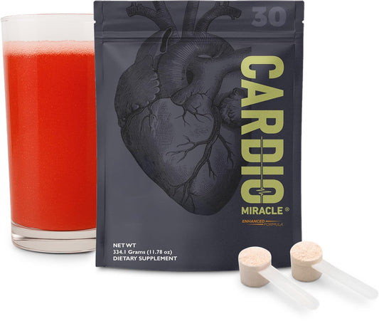 Cardio Miracle nitric oxide supplement bottle with Super Beets – 30 servings