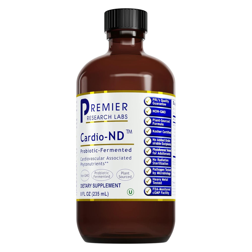Premier Research Labs Cardio-ND fermented probiotic heart health liquid bottle, 8 oz