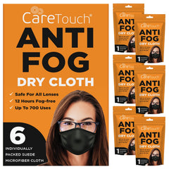 Close-up of suede microfiber texture on Care Touch anti-fog dry cloth