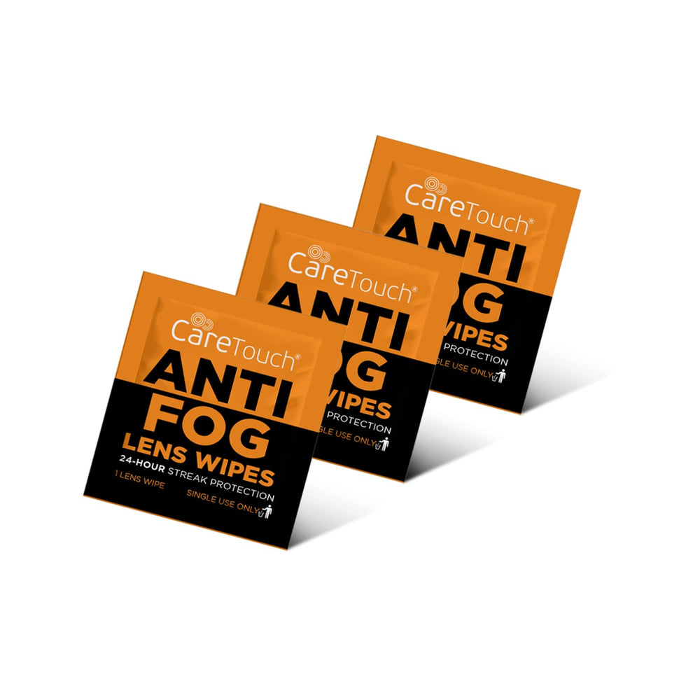Compact travel pack of anti fog wipes