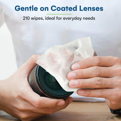 Compact travel-friendly lens wipes for on-the-go cleaning