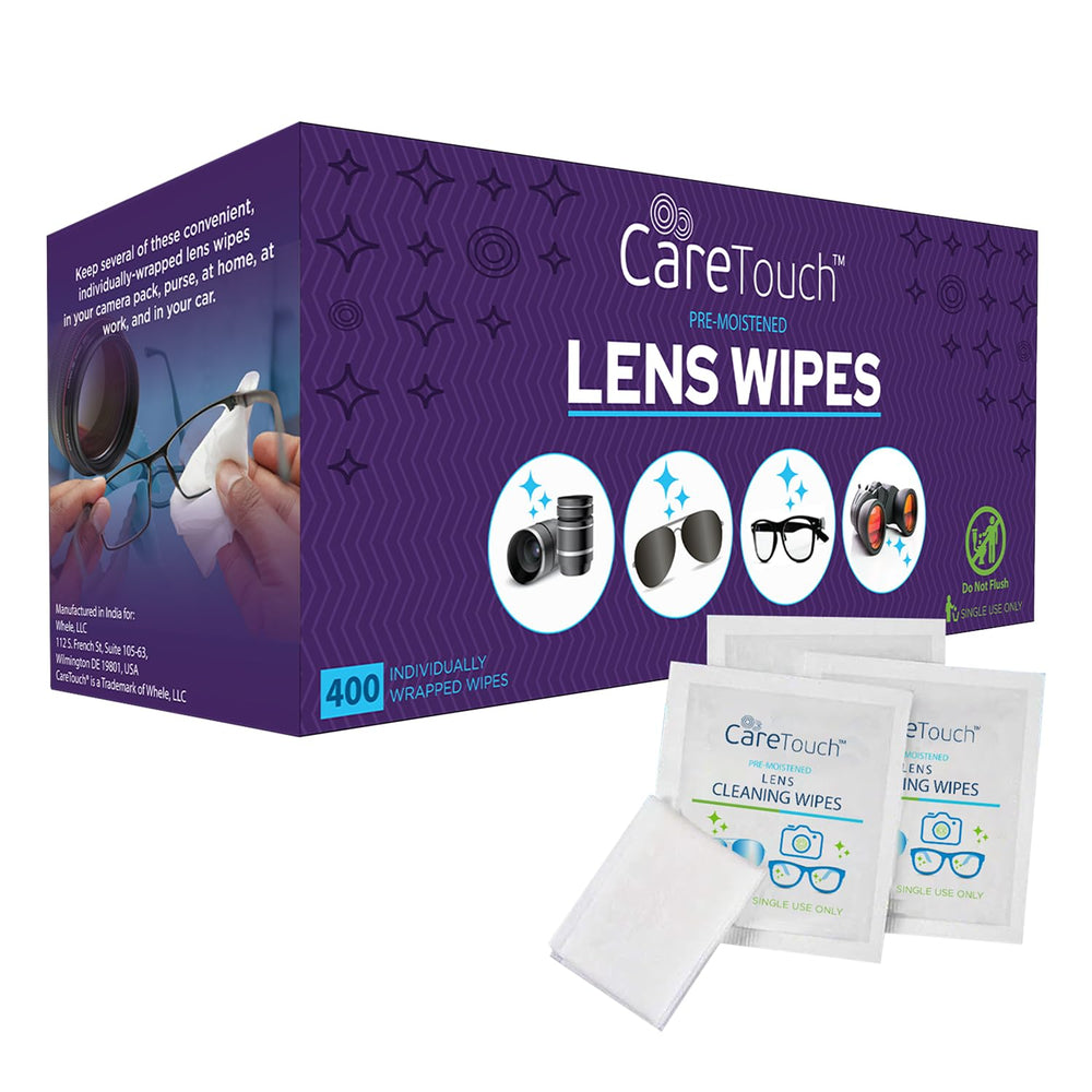 Packaging of Care Touch Lens Wipes - 400-count