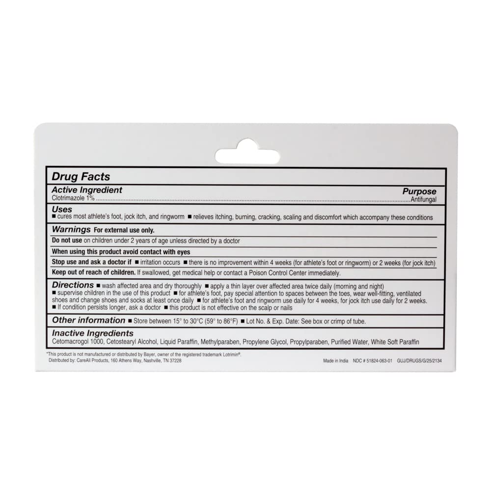 CareAll clotrimazole cream easy squeeze-tube for precise application