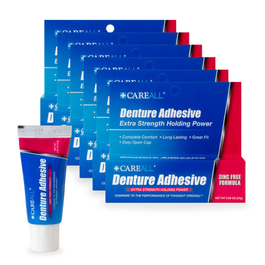 CareAll denture adhesive 0.85 oz pack of 6 – front view