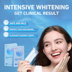 Whitening strips with coconut oil and 6% hydrogen peroxide formula