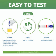 Person using Carethetic at-home THC test kit