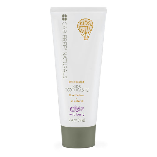 Front packaging of CariFree Naturals Kids Toothpaste berry flavor