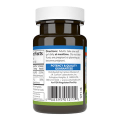 Carlson A&D Vitamin A & D3 supplement facts panel