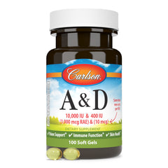 Vision support and skin health with Carlson A&D Vitamin A & D3