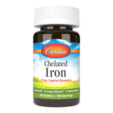 Carlson Chelated Iron 27 mg bottle label