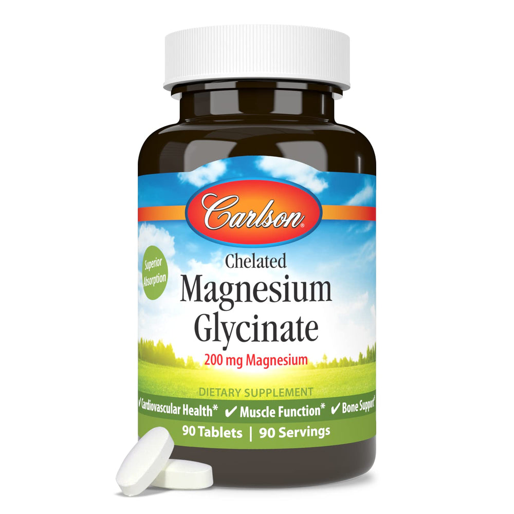 Magnesium tablets next to bottle cap