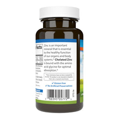Zinc tablets next to the Carlson bottle