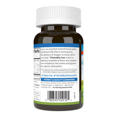 Nutrition facts panel example for Carlson Chewable Iron 30 mg