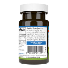 Ingredient panel on Carlson chromium bottle