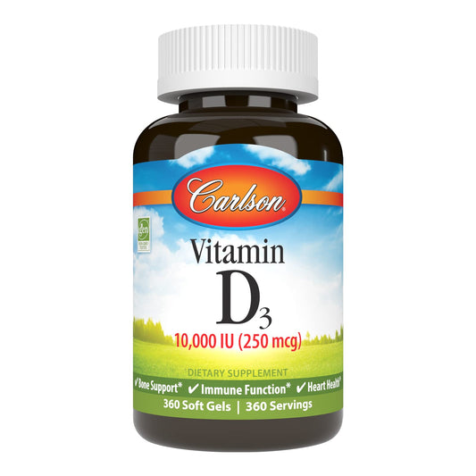 Carlson Vitamin D3 10,000 IU (250 mcg) bottle