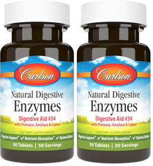 Carlson Natural Digestive Enzymes bottle label
