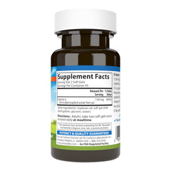 Carlson E-Gems Vitamin E bottle back with label