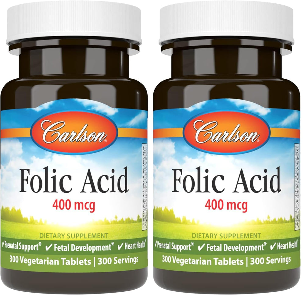 Carlson Folic Acid 400 mcg pack2 hero image