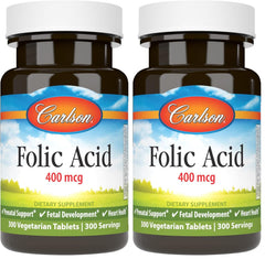 Carlson Folic Acid 400 mcg pack2 hero image