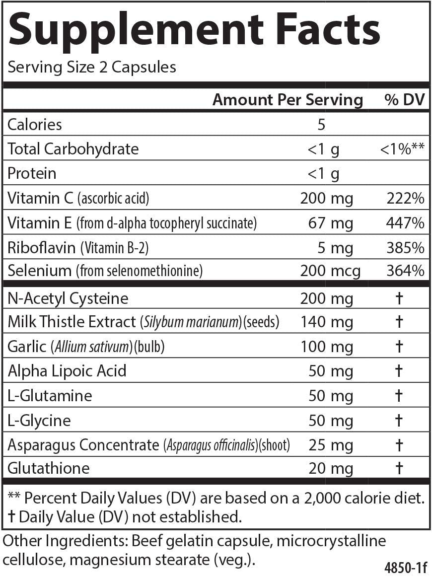 Close-up of Carlson Glutathione Booster capsules