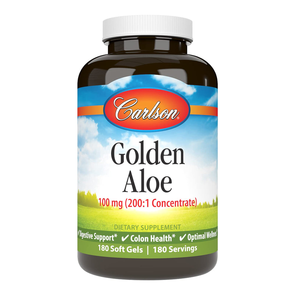 Carlson Golden Aloe 180 Softgels front view