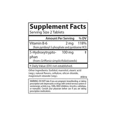 Vitamin B6 and 5-HTP Elite Raspberry Chewable supplement label