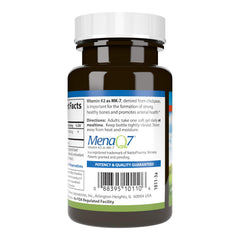 90 softgels bottle label - Carlson Vitamin K2 MK-7