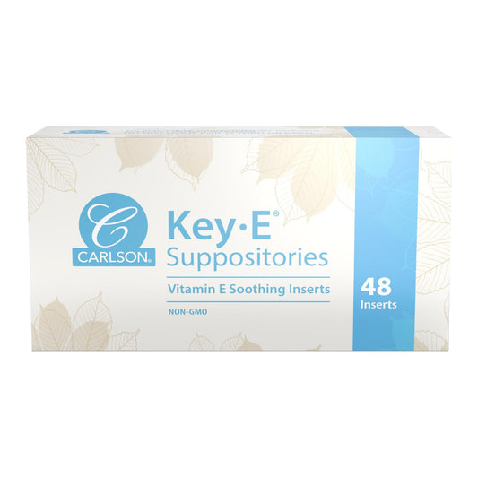 Carlson Key-E vitamin E suppositories packaging