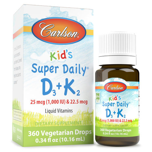 Carlson Kid's Super Daily D3+K2 Drops bottle front