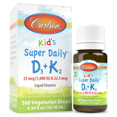 Carlson Kid's Super Daily D3+K2 Drops bottle front