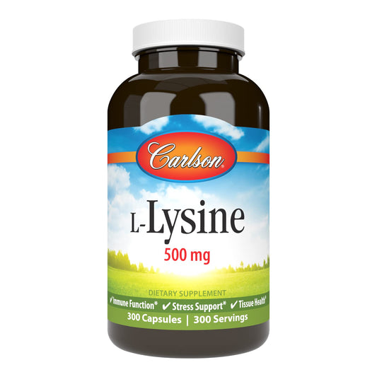 Carlson L-Lysine 500 mg capsules bottle