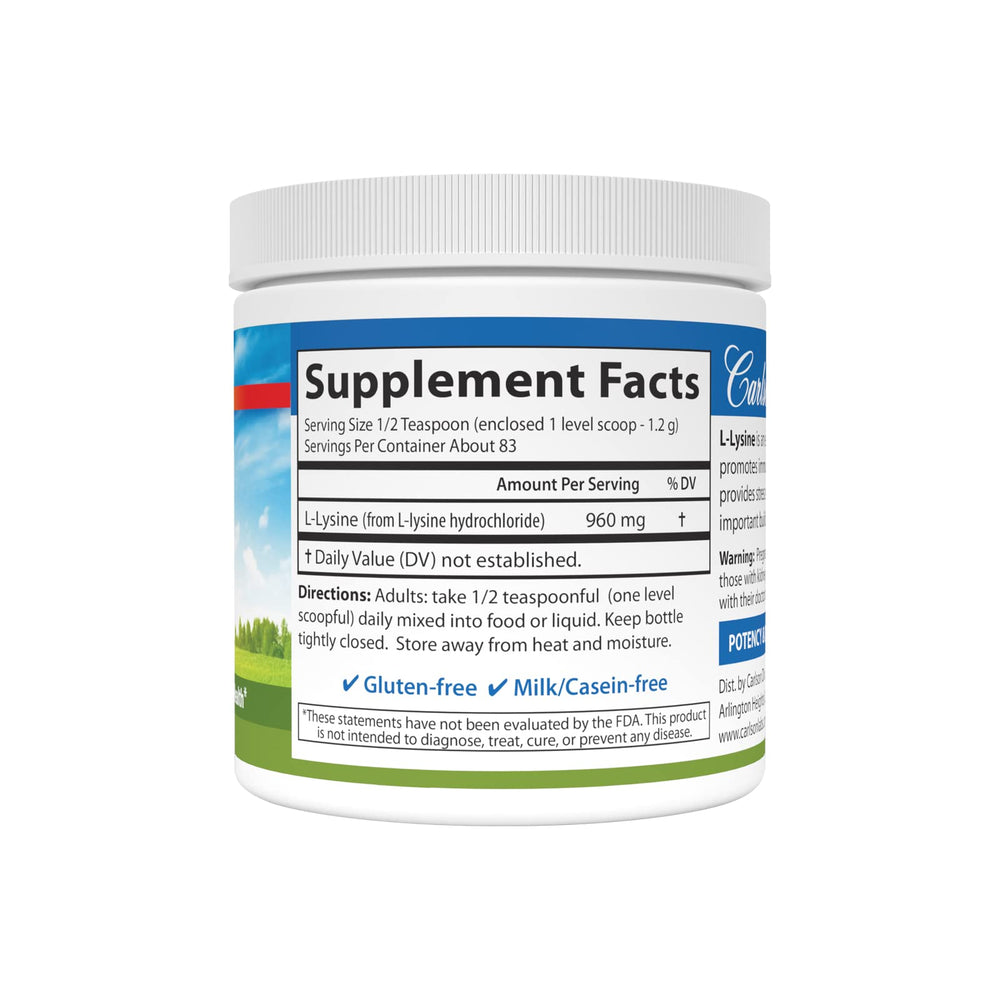 1/2 teaspoon scoop with L-Lysine powder