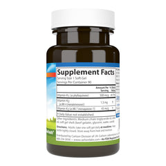 Close-up of Carlson Labs K Complete Softgels bottle