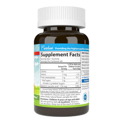 Gummy vitamins for kids on a white background