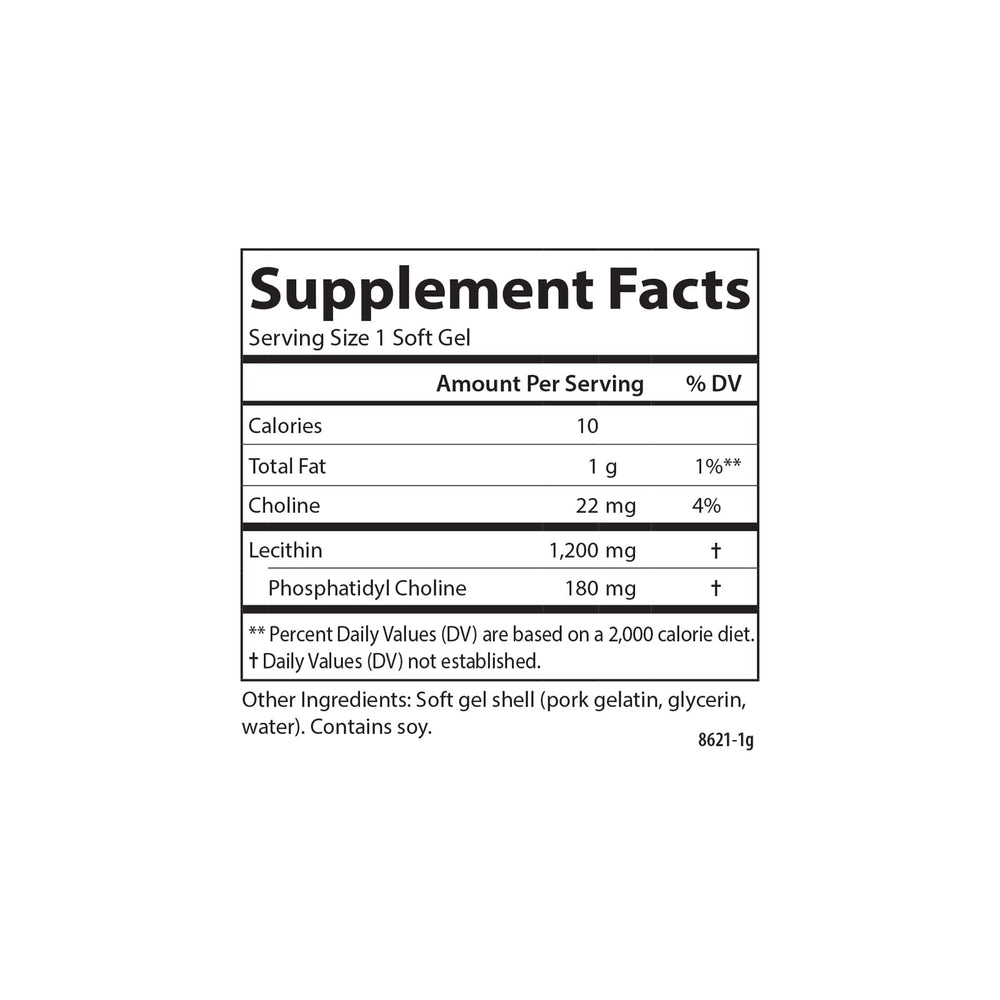 Graphic illustrating unbleached soy lecithin in Carlson Lecithin