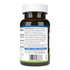 Close-up of Carlson Lutein & Greens vegetarian capsules