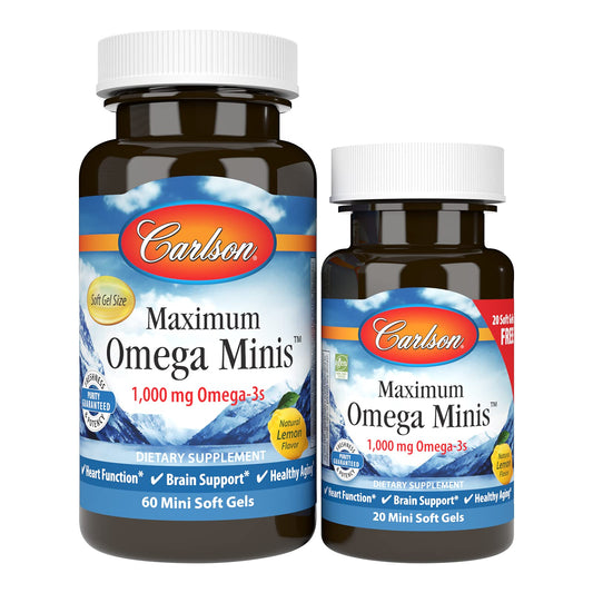 Carlson Maximum Omega Minis Lemon bottle front