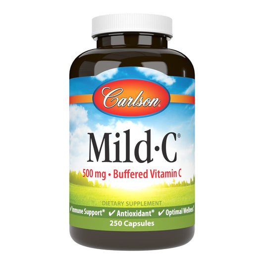 Carlson Mild-C Buffered Vitamin C 500 mg bottle