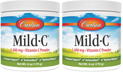 Bottle of Carlson Mild-C Vitamin C Powder, 6 oz (170 g) Pack of 2