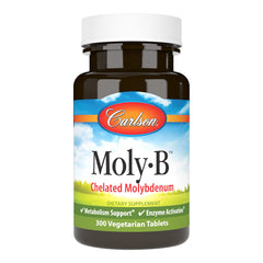 Carlson Moly-B bottle and label showing chelated molybdenum