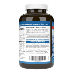 Ingredient information for Carlson Omega-3 Gems + CoQ10